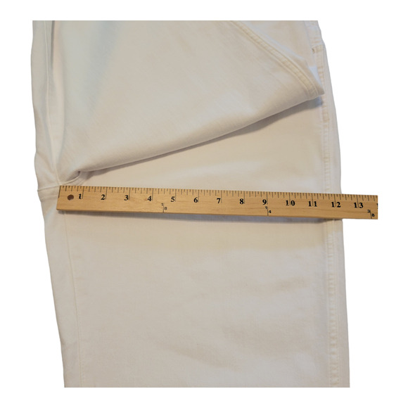 J Crew Jeans Womens Size 35 White 10" Vintage Straight Stretch High Rise Cropped - Picture 10 of 12